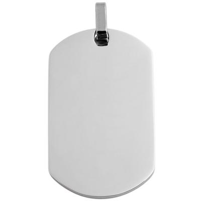 Dog Tag Anhänger AKZENT "Aris, langlebig", silber (silberfarbig), Schmuckanhänger, Herren, Edelstahl