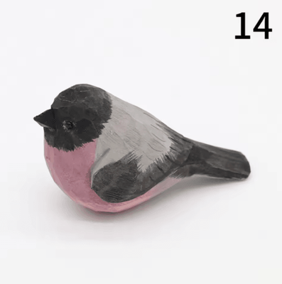 Inspire Picks Hand Carved Wooden Bird Figurine Cute Mini Wood Carving Decor Gift 14