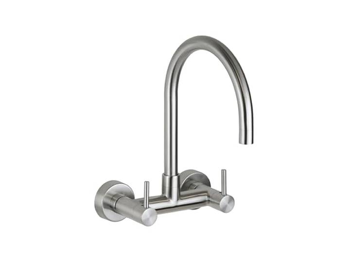 Pollini Acqua Design - Spültischarmatur aus Edelstahl mit schwenkbarem Auslauf AP5589 - RUB13256 - Edelstahl