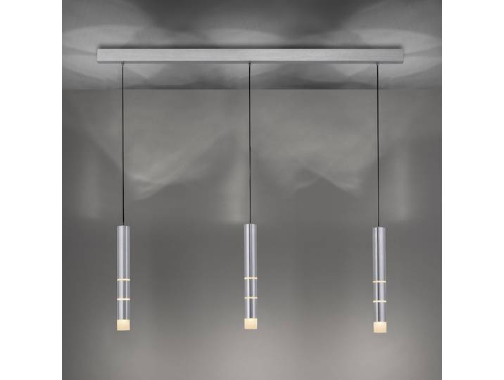 Suspension LED Vega, trois cylindres, aluminium - PURE - Salon / séjour - Moderne - Métal - Multi-ampoules