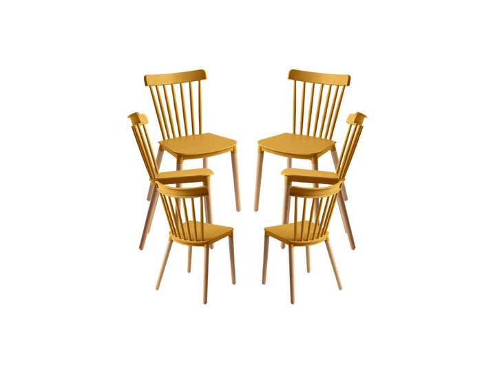 6er Set Leka Stühle - Senf