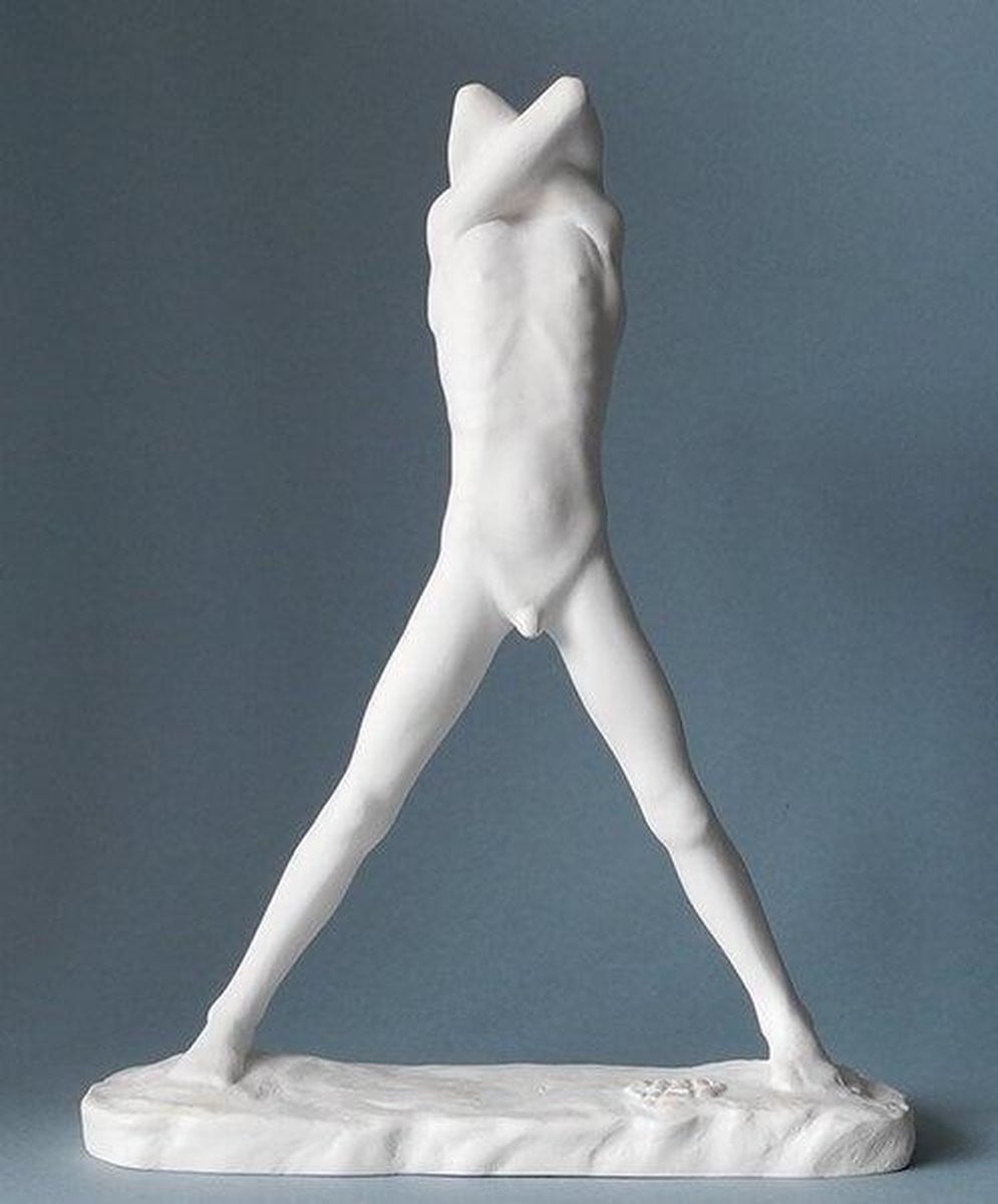 Modern Jongen Beeld van Hars - 27 cm - Merkloos