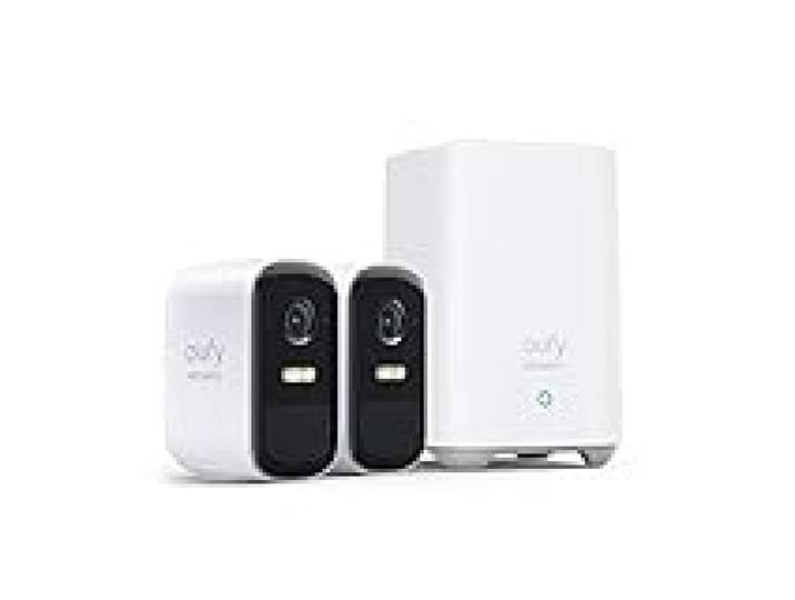 eufyCam 2C Pro 2K Caméra surveillance wifi extérieur sans fil caméra extérieur, autonomie 180 jours, vision nocturne, sans frais, paquet de 2 + HomeBase 2