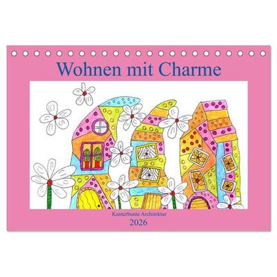 Wohnen mit Charme (Tischkalender 2026 DIN A5 quer), CALVENDO Monatskalender