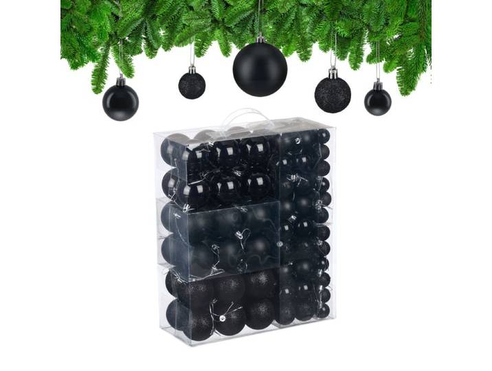 Relaxdays Weihnachtskugeln 138er Set