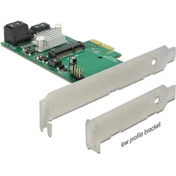 Delock Hybrid 3 x internal SATA 6 Gb/s + 1 x internal mSATA, Storage Controller