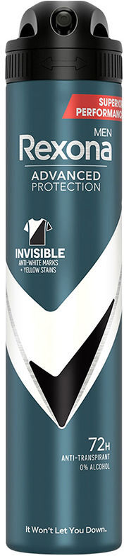 Déodorant vaporisateur Rexona Invisible Men 200 ml