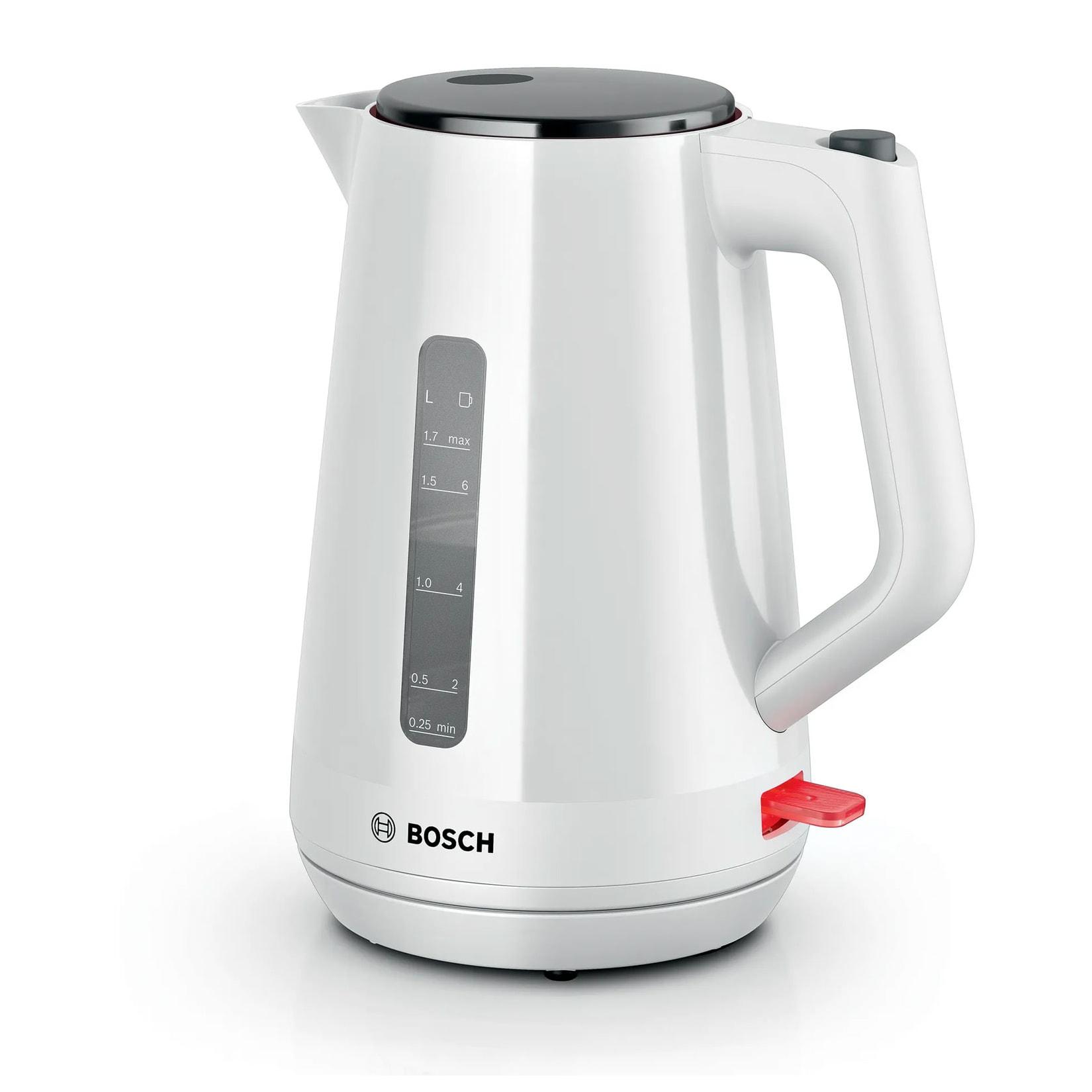 BOSCH Wasserkocher My Moment TWK1M121 (1,7l, 2400 W, weiß, Kalkfilter, Tassenanzeige)
