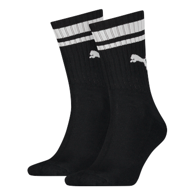 Socken PUMA "PUMA UNISEX HERITAGE CREW SOCK", Gr. 35-38, Sockengröße, schwarz, Baumwollmischung, normal, Socken Socken, Komfort-Passform, gepolsterte Sohle