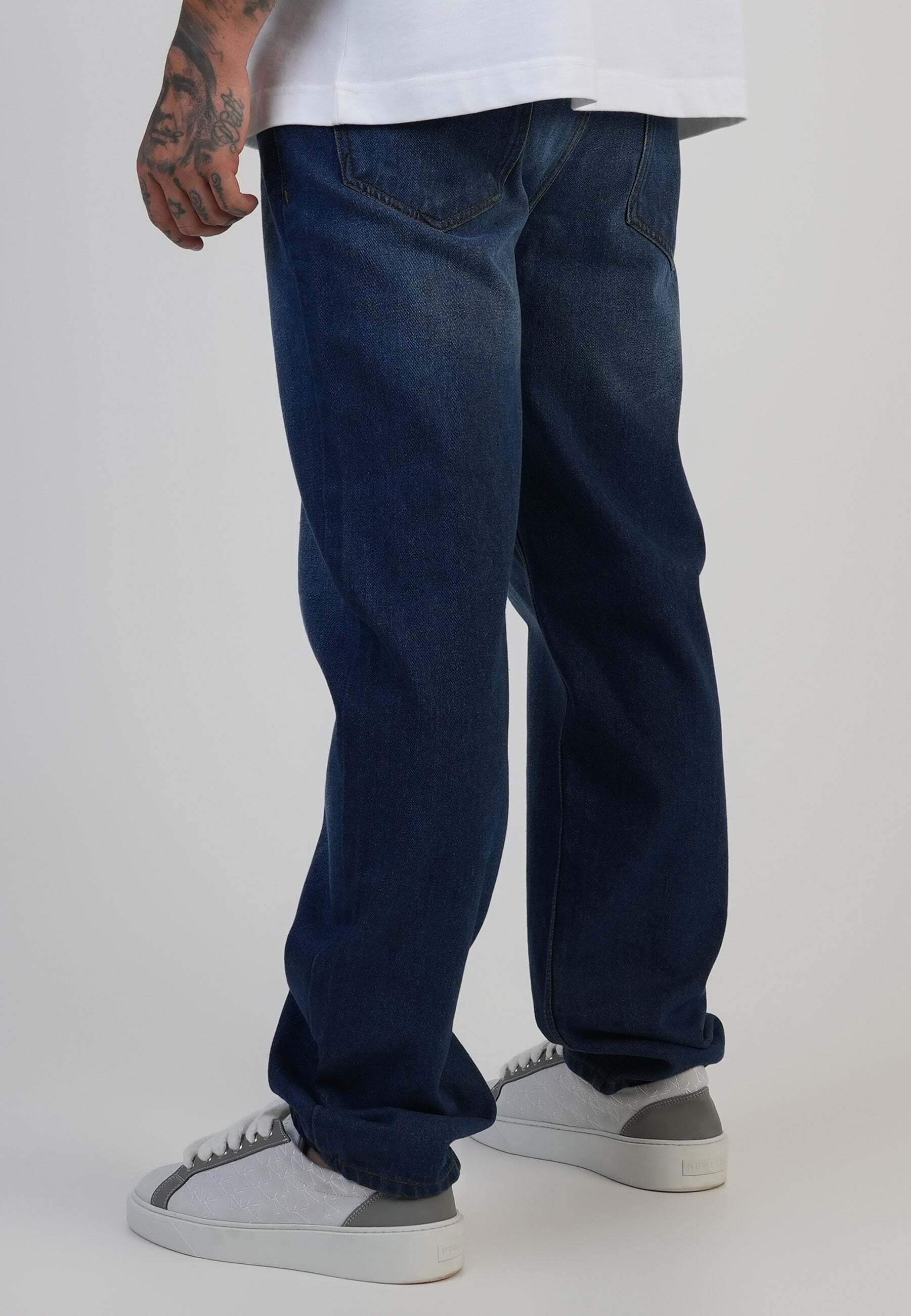 Straight-Jeans SIKSILK "Siksilk Jeans Straight Fit Jeans", Herren, Gr. 34, N-Gr, blau, Obermaterial: 100% Baumwolle CO., Jeans Straight-Jeans blau 34, N-Gr