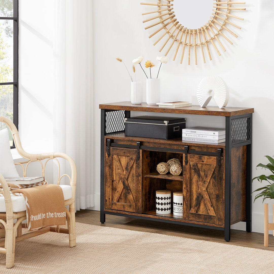 Borough Wharf Ean Sideboard 100cm Rustic Brown 80cm H X 100cm W X 33cm D