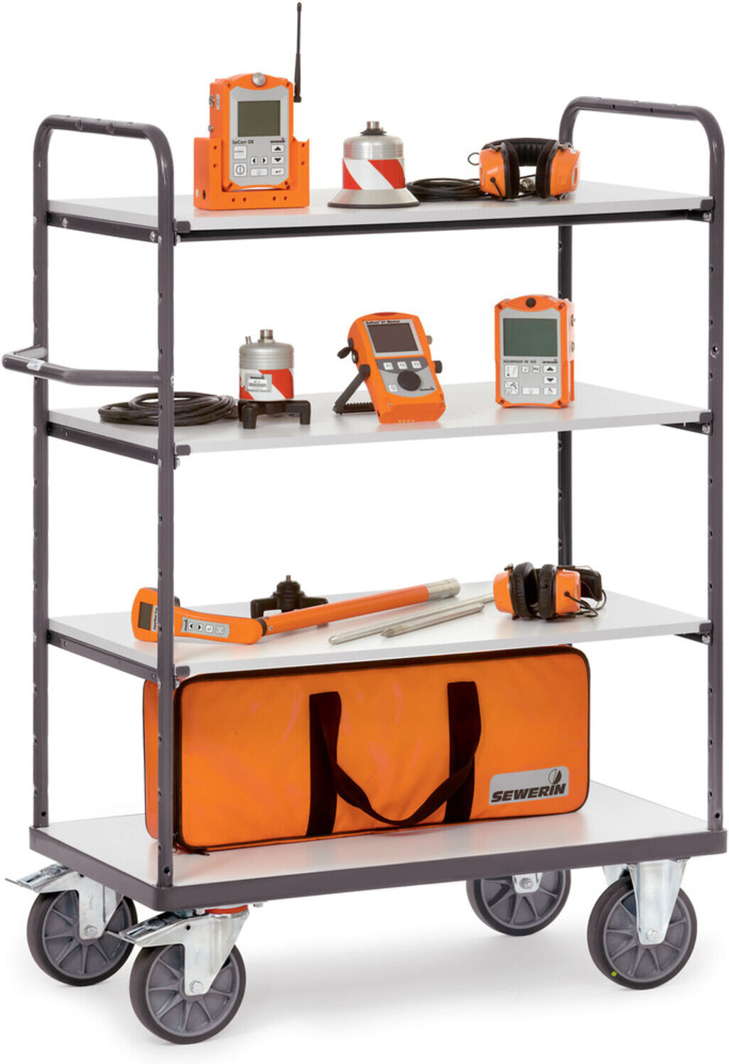 fetra ESD-Etagenwagen 9200 - Tragkraft 500kg TPE-ESD-Reifen)