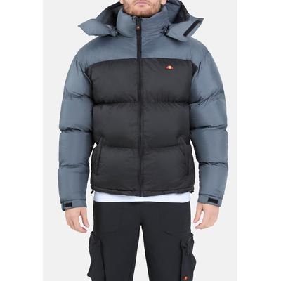 Steppjacke ELLESSE "DAPPIANI PADDED JACKET", Herren, Gr. L, schwarz (schwarz, grau), Obermaterial: 100% Polyester, Jacken Steppjacke, sportlicher Stil, für Sportmode und Streetwear, aus Polyester