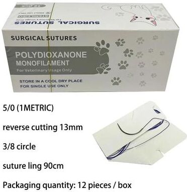 Inspired Finds Veterinary Absorbable PGA Suture Thread With Needle For Pet Surgery & Training Practice 5 0 Pdo Sutures