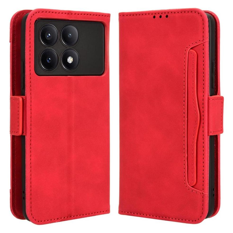 Cover-Discount Xiaomi Poco X6 Pro - Etui viele Kartenfächer rot (Xiaomi Poco X6 Pro) (660173599B)