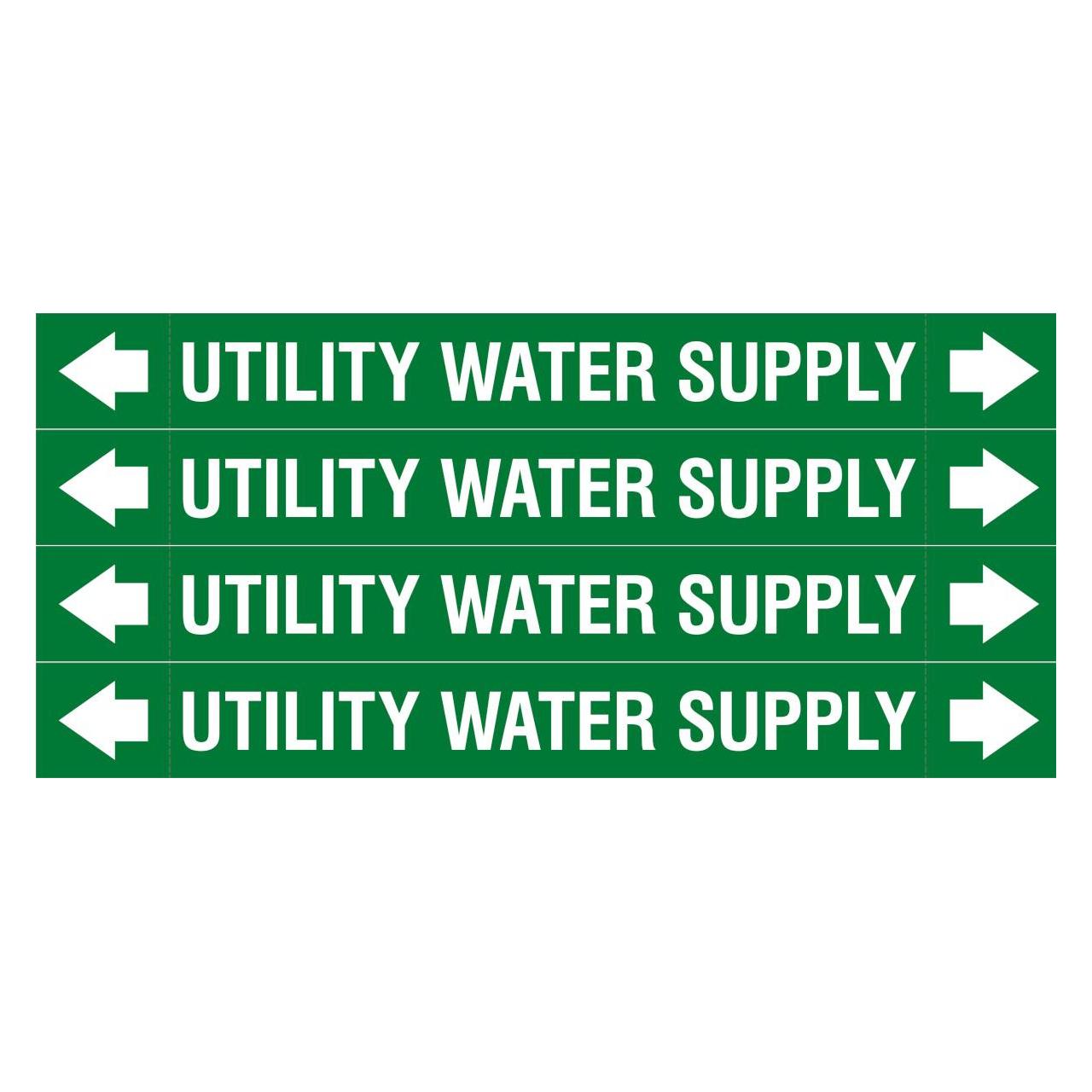Brady ASME - Rohrmarkierer - Utility Water Supply (312822)