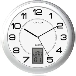 UNiLUX Wanduhr / Quarzuhr "INSTINCT", Durchm.: 305mm, silber