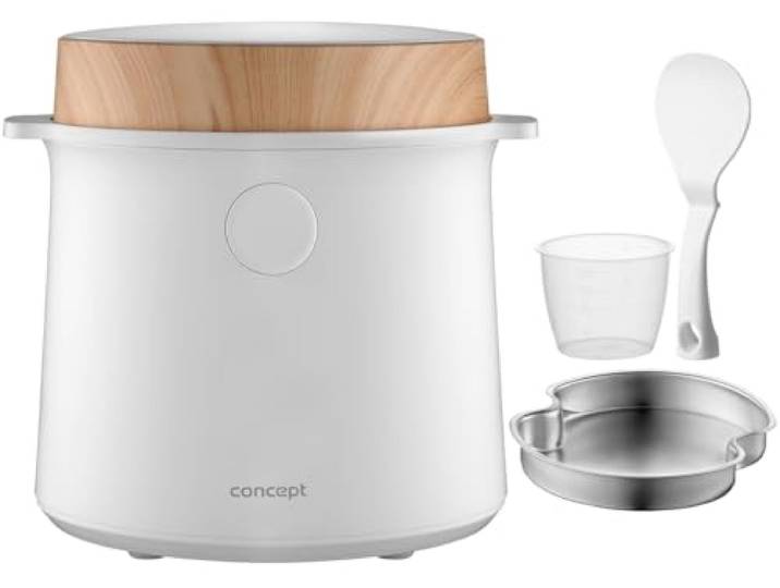 Concept RE3030 Reiskocher digital 1,5 l weiß Holzdekor