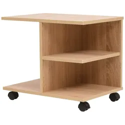 vidaXL Beistelltisch mit Rollen 50×35×42 cm Eichenbraun
