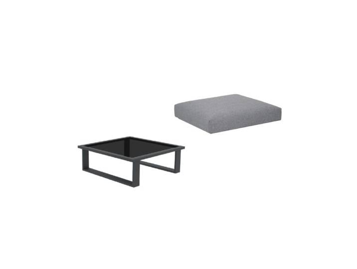 Zebra Belvedere Loungehocker graphite - Olefin grey Industrial