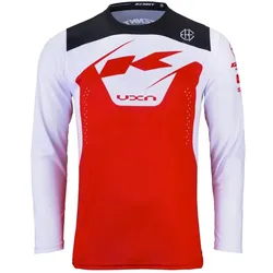 Kenny, Herren, Velotrikot, Racing Mtb-Trikot Elite Rot Farbe Rot/Weiss/Schwarz Grösse M (M), Rot, Weiss, Schwarz, M