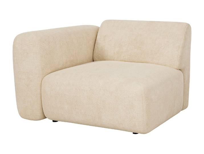 Modul Ecksessel links aus Stoff - Beige - POGNI von Maison Céphy