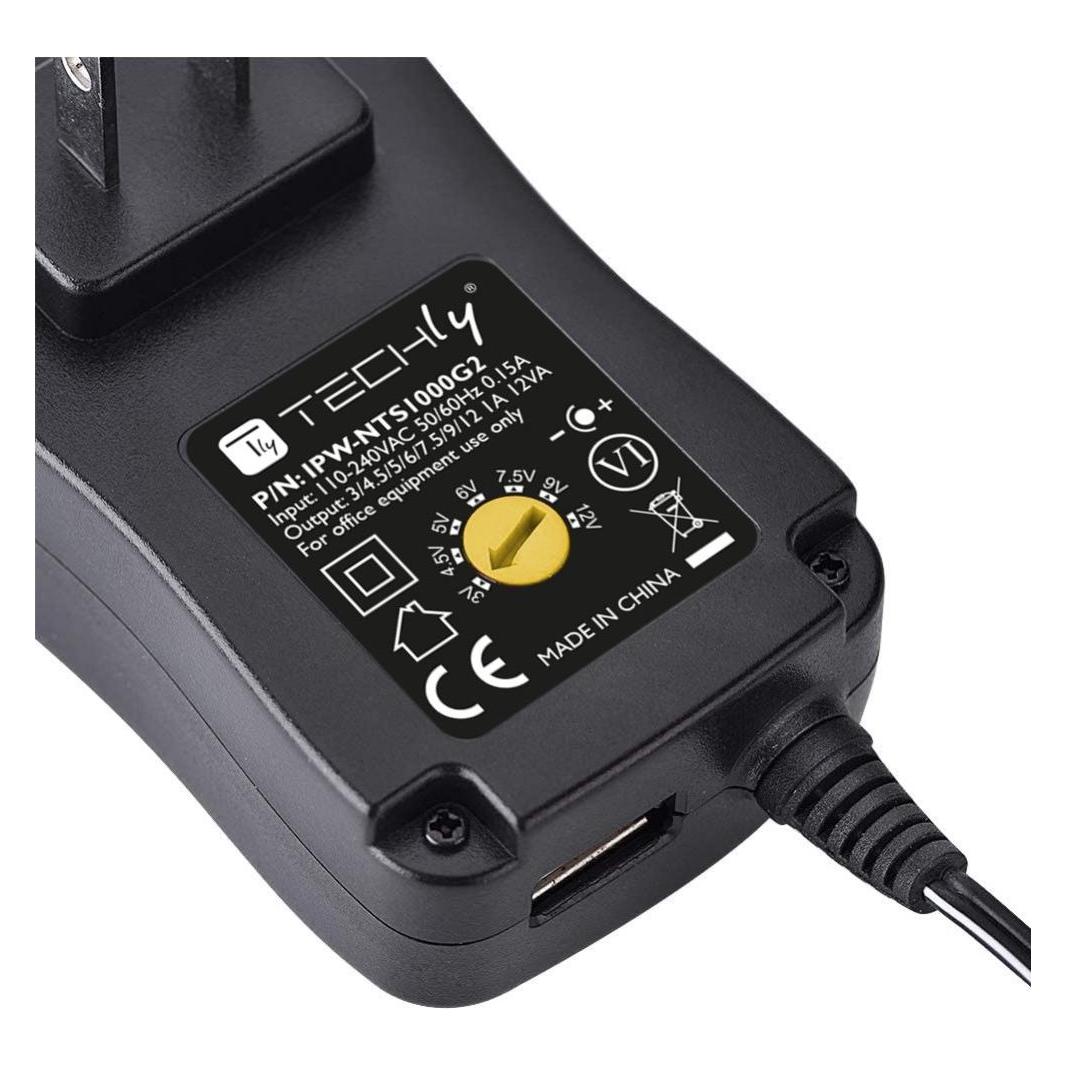 Techly Universal 12W AC/DC Power Supply (IPW-NTS1000G2)