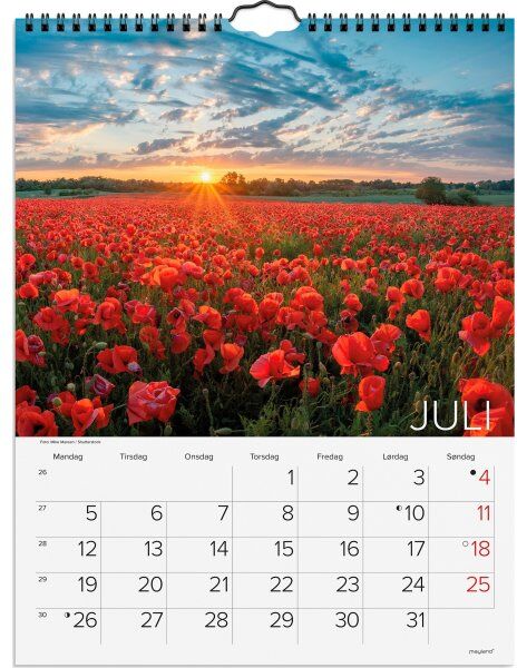 Mayland 2027 Vægkalender, Dansk Natur