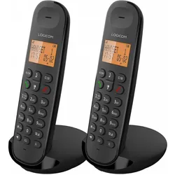 Logicom 2 Schnurloses Festnetz Telefon ILOA-250, Telefon, Schwarz