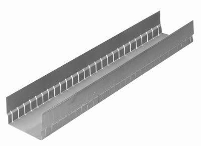 SSI Schäfer Längsrinne zur Schubladenunterteilung, B 118 x H 66 x L 586 mm, Stahlblech, silber