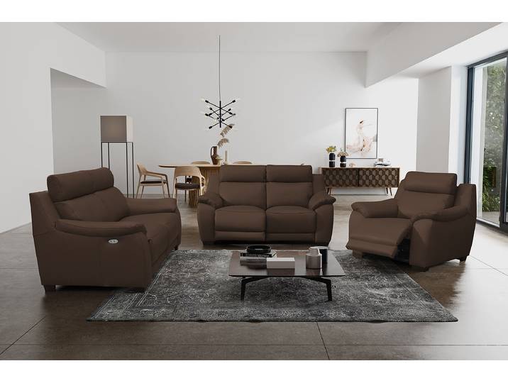 Relaxsessel Bankoba Braun Echtleder Domna 109 x 98 x 97cm