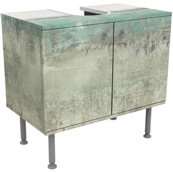 WASCHBECKENUNTERSCHRANK Horizont über Türkis I 60/55/35 cm