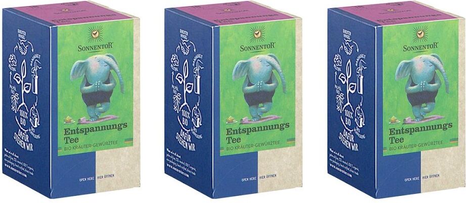 SONNENTOR Entspannungstee Bio Gewürz Kräutertee 3x18stk