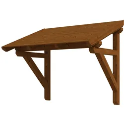 Skan Holz Pultdach Vordach Paderborn-Typ 1-nussbaum