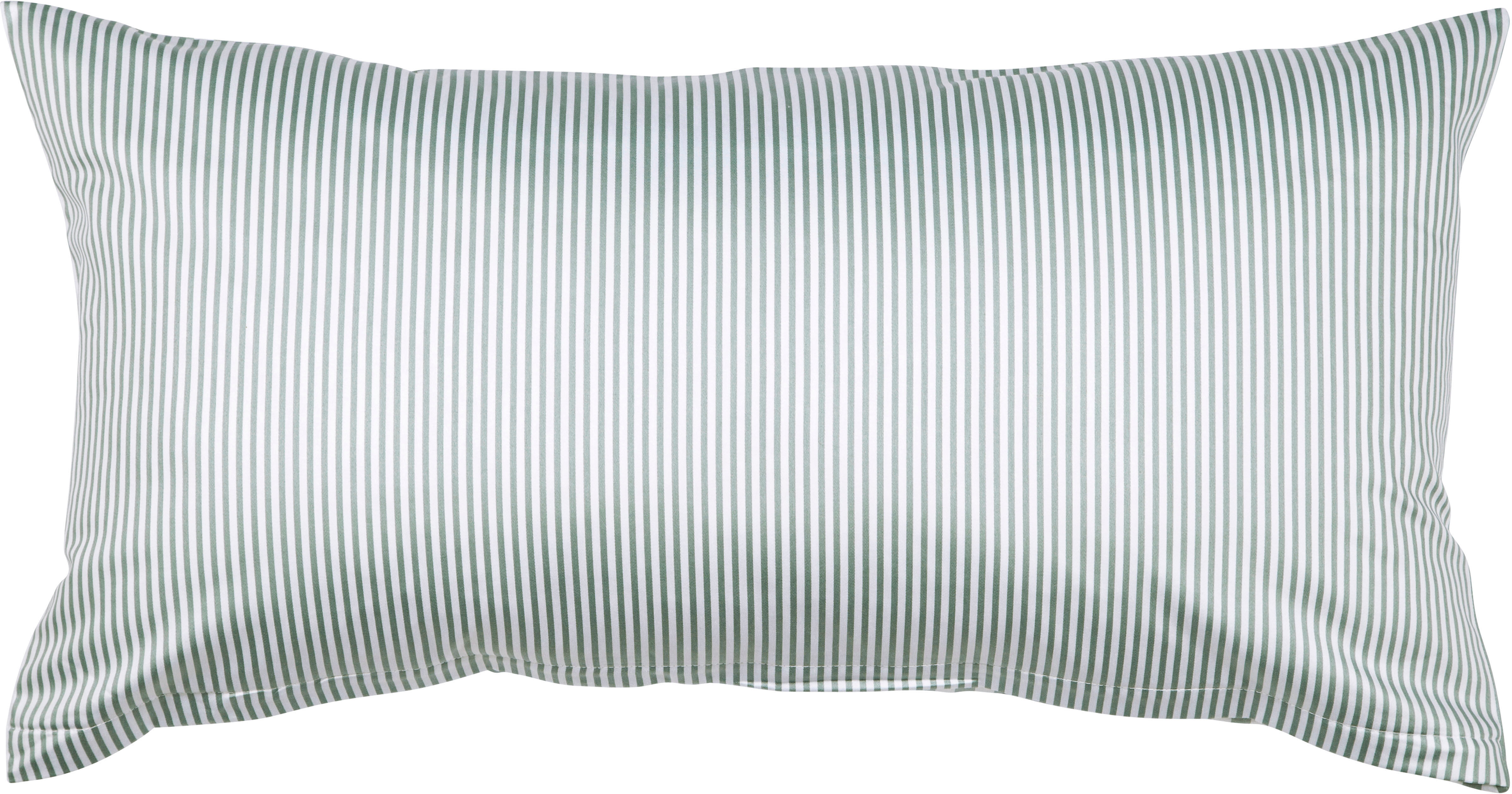 Kissenbezug JANINE "modernclassic 3912", grün (salbeigrün), B:40cm L:80cm, Mako-Satin, Obermaterial: 100% Baumwolle, Kissenbezüge, Kissenbezug, mit Reissverschluss, Kissenhülle in Gr. 40x80 oder 80x80 cm salbeigrün B/L: 40cm x 80cm, 1 Stk., Mako-Satin