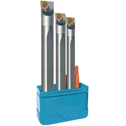 Tecwerk, Zubehör Maschine, Bohrstangenset SCLC-R 06 rechts VHM mit Innenkühlung 3 teilig