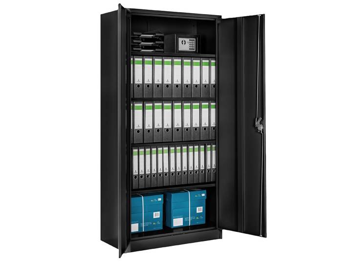 Archiefkast Blain met 5 planken 40x80x180cm - zwart