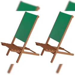 Erst-Holz Wikingerstuhl-Set Lagerfeuerstuhl Anglerstuhl Strandstuhl Partystuhl Stofffarbe grün V-10-362