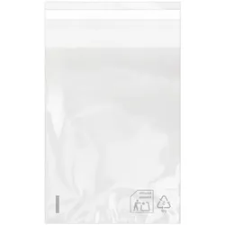MONOUSO - Flachbeutel BOPP mit Falte Klebstoff 11x16cm G160 (1.000 Stück)
