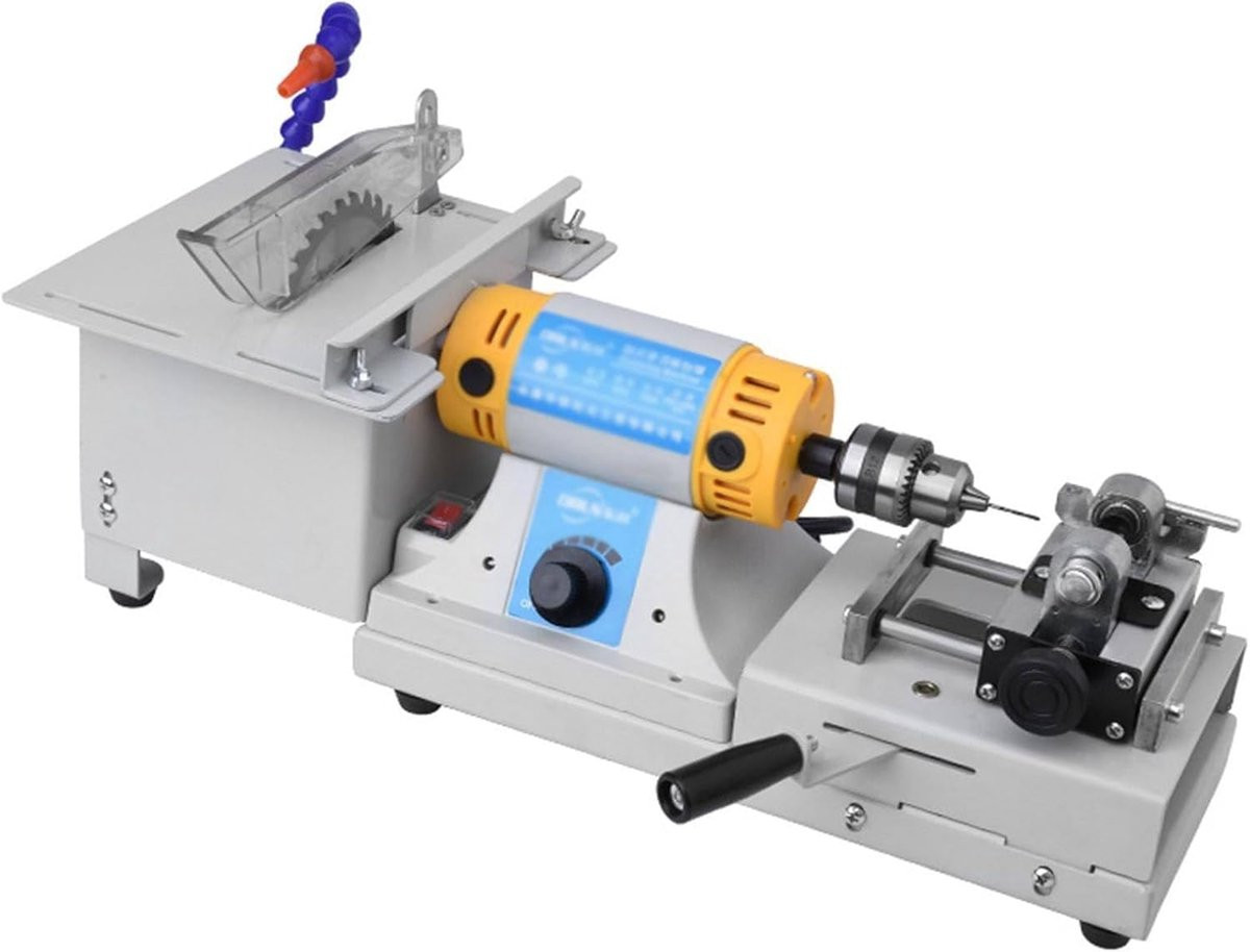 Mini Steenslijpmachine 750W - 3-in-1 Multifunctionele Sieraden Polijstmachine voor het bewerken van edelstenen - Grijs