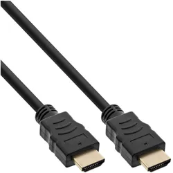 InLine Premium Highspeed (3 m), Videokabel, Gold, Schwarz
