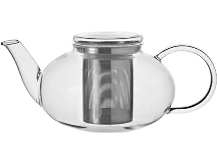 LEONARDO HOME Teekanne Moon, 1,2 l, hitzebeständiges Glas, Deckel und Edelstahl-Sieb abnehmbar, handmade, 070400