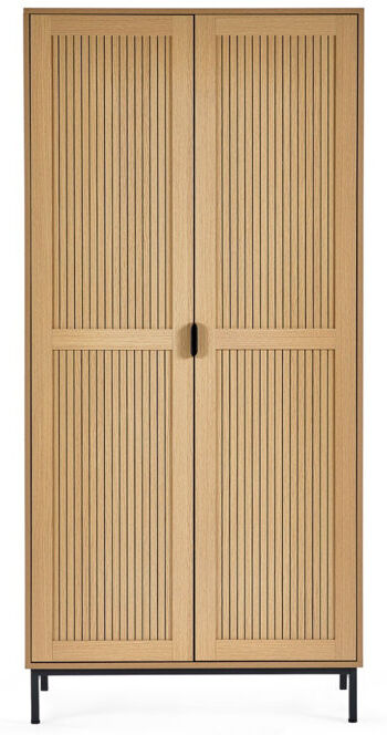 Natur Pur Ellaville 2 Door Wardrobe Oil Rubbed Bronze 190cm H X 90cm W X 56cm D