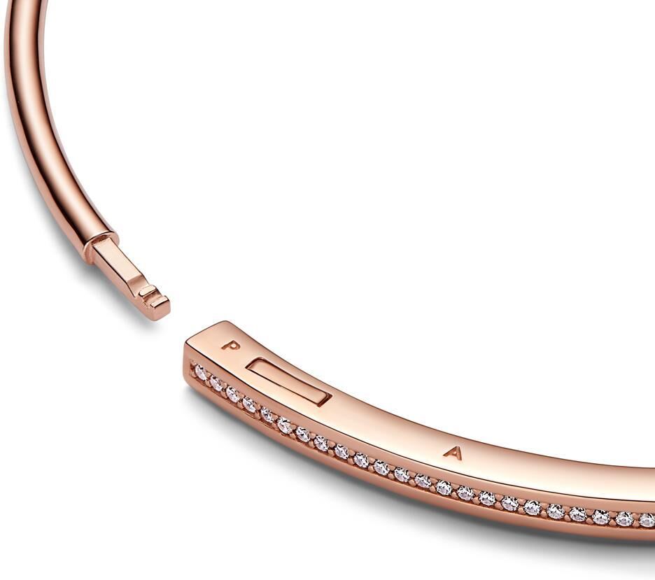 PANDORA Damen Armreif Signature ID, rosévergoldet