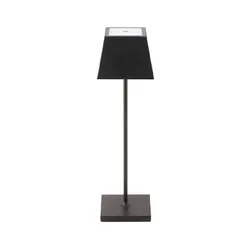 Sigor Akku-Tischleuchte Nuindie 370mm nachtschwarz eckig 2,2W FlexMood 2200K/2700K IP54 168/197lm Ra