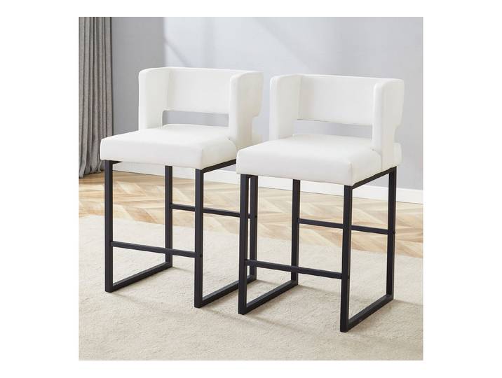 i@home Bistrostuhl 2-Pack-Barstühle im nordischen Stil mit modernem quadratischem Design (2er-Set), Leicht zu reinigen