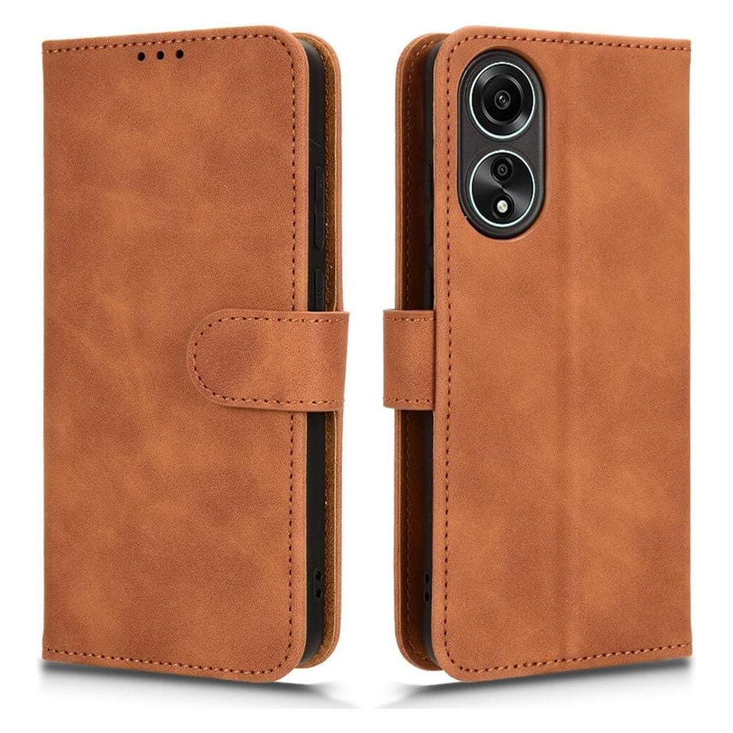 Cover-Discount OPPO A58 4G - Leder Etui Hülle braun (Oppo A58 4G) (660156374E)