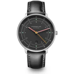 STERNGLAS - HAMBURG - neugraphit - silber - Bridle schwarz / 42MM