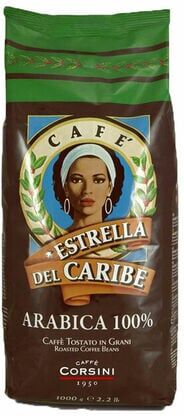 caffeCorsini Caffè Corsini - Estrella Del Caribe St Domingue - 100% Arabica - Kaffeebohnen 1 Kg - MaxiCoffee