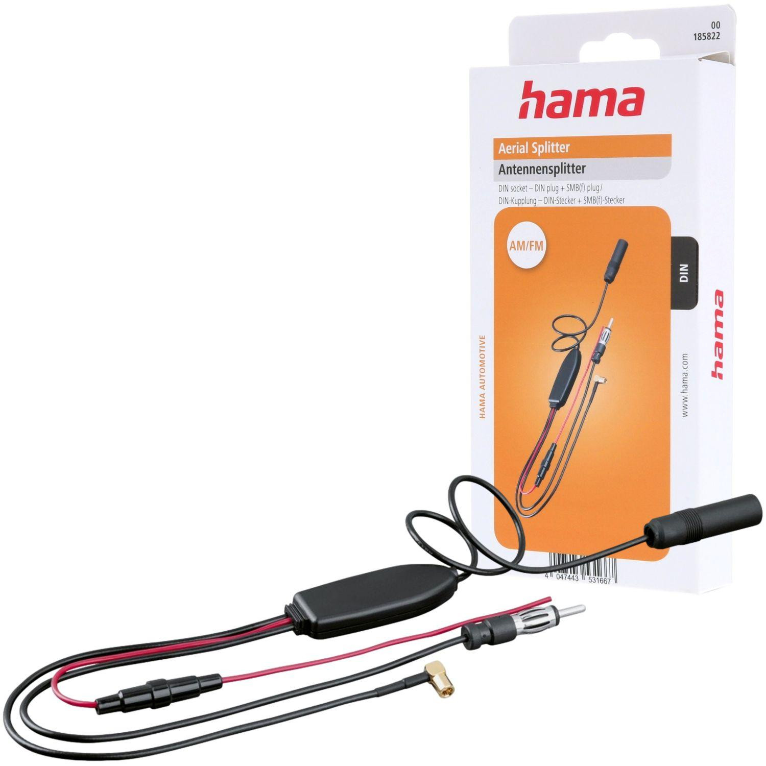 Hama Antennesplitter voor AM/FM + DAB met SMB vrouwtjesconnector